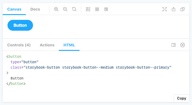 Screenshot of the HTML addon panel
