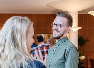 Fredrik på ett Municipio-meetup i Trelleborg